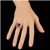 Image 4 : 14k White Gold 7.50ct Ruby 1.10ct Diamond Ring