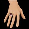 Image 4 : 14k White Gold 7.3ct Ruby 1.20ct Diamond Ring