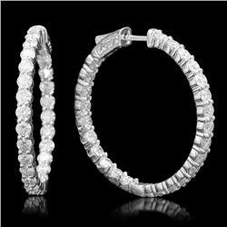 14K Gold 5.31ct Diamond Earrings