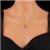 Image 3 : 14k Gold 3.00ct Ruby 0.70ct Diamond Pendant