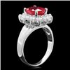 Image 2 : 14k White Gold 3.50ct Ruby 1.00ct Diamond Ring