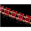 Image 3 : 14k Yellow Gold 31ct Ruby 0.30ct Diamond Bracelet