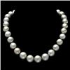 Image 1 : 18K Gold Pearl 0.60ct Diamond Necklace