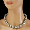 Image 3 : 18K Gold Pearl 0.60ct Diamond Necklace