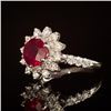Image 2 : 14K Gold 2.34ct Ruby 1.20ct Diamond Ring
