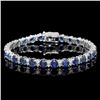 14k Gold 14ct Sapphire 1.80ct Diamond Bracelet