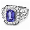 Image 2 : 14k Gold 2.50ct Tanzanite 1.25ct Diamond Ring