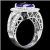 Image 3 : 14k Gold 2.50ct Tanzanite 1.25ct Diamond Ring