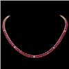 14k Gold 52.00ct Ruby 1.00ct Diamond Necklace
