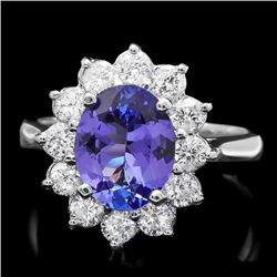 14k Gold 2.10ct Tanzanite 1.00ct Diamond Ring