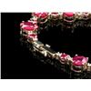 Image 3 : 14k Gold 66.5ct Ruby 2.00ct Diamond Necklace