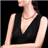 Image 4 : 14k Gold 66.5ct Ruby 2.00ct Diamond Necklace