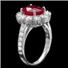 Image 1 : 14k White Gold 3.20ct Ruby 1.50ct Diamond Ring