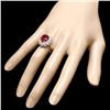 Image 3 : 14k White Gold 6.00ct Ruby 1.50ct Diamond Ring
