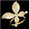 14K Gold 0.78ct Diamond Butterfly Ring