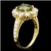 Image 2 : 14k Gold 3.00ct Tourmaline 1.60ct Diamond Ring