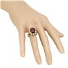 Image 3 : 14K Gold 7.79ct Garnet 2.06ct Diamond Ring