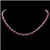 Image 1 : 14k Gold 37.00ct Ruby 1.70ct Diamond Necklace