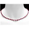 Image 5 : 14k Gold 37.00ct Ruby 1.70ct Diamond Necklace
