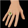 Image 4 : 14k Gold 5.50ct Peridot 2.30ct Diamond Ring
