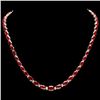Image 1 : 14k Gold 33.00ct Ruby 1.15ct Diamond Necklace