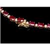 Image 3 : 14k Gold 33.00ct Ruby 1.15ct Diamond Necklace