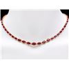 Image 6 : 14k Gold 33.00ct Ruby 1.15ct Diamond Necklace
