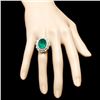 Image 4 : 14k White Gold 8.10ct Emerald 1.80ct Diamond Ring