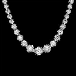 18k White Gold 9.20ct Diamond Necklace