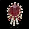Image 1 : 14k Yellow Gold 14ct Ruby 1.85ct Diamond Ring