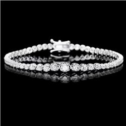 18k White Gold 3.00ct Diamond Bracelet