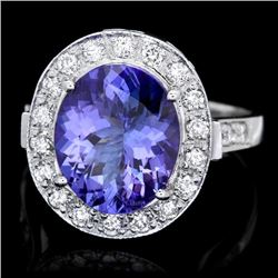 14k Gold 5.00ct Tanzanite 0.70ct Diamond Ring