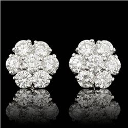 14k White Gold 2.25ct Diamond Earrings