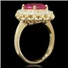 Image 2 : 14K Gold 4.23ct Ruby 1.55ct Diamond Ring