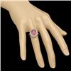 Image 3 : 14K Gold 4.23ct Ruby 1.55ct Diamond Ring