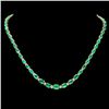 Image 1 : 14k Gold 22ct Emerald 1.10ct Diamond Necklace