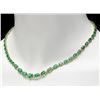Image 2 : 14k Gold 22ct Emerald 1.10ct Diamond Necklace