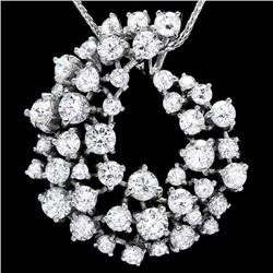 14k White Gold 2.80ct Diamond Pendant