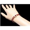 Image 5 : 14k Gold 24.5ct Ruby 0.40ct Diamond Bracelet