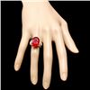 Image 4 : 14k Yellow Gold 15.75ct Ruby 0.80ct Diamond Ring