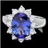 Image 1 : 14k Gold 3.00ct Tanzanite 1.00ct Diamond Ring