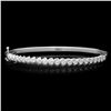 Image 1 : 14K Gold 1.75ct Diamond Bangle Bracelet