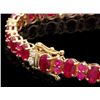 Image 2 : 14k Yellow Gold 18ct Ruby 1.15ct Diamond Bracelet