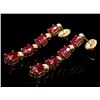 Image 2 : 14k Gold 8.00ct Ruby 0.30ct Diamond Earrings