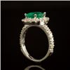 Image 3 : 14K Gold 1.99ct Emerald 1.21ct Diamond Ring
