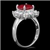 Image 2 : 14k White Gold 3.40ct Ruby 1.25ct Diamond Ring