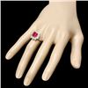 Image 3 : 14k White Gold 3.40ct Ruby 1.25ct Diamond Ring