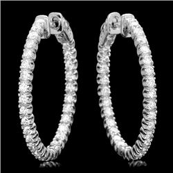 14k White Gold 1.90ct Diamond Earrings