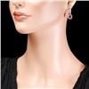 Image 4 : 14k Gold 4.00ct Ruby 2.50ct Diamond Earrings