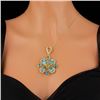 Image 3 : 14k Gold 24.00ct Topaz 1.40ct Diamond Pendant